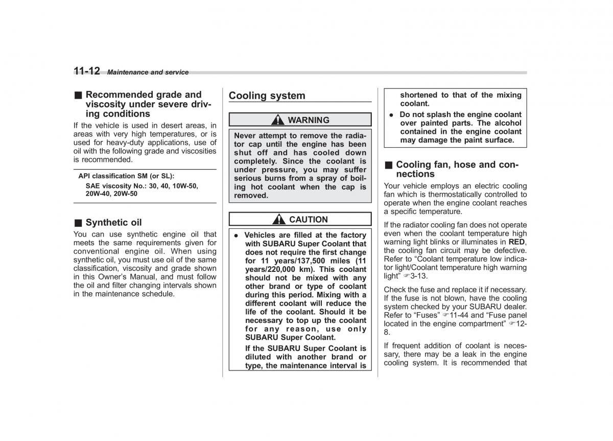 Subaru Forester III 3 owners manual / page 317