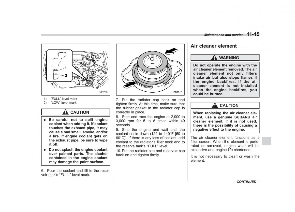 Subaru Forester III 3 owners manual / page 320