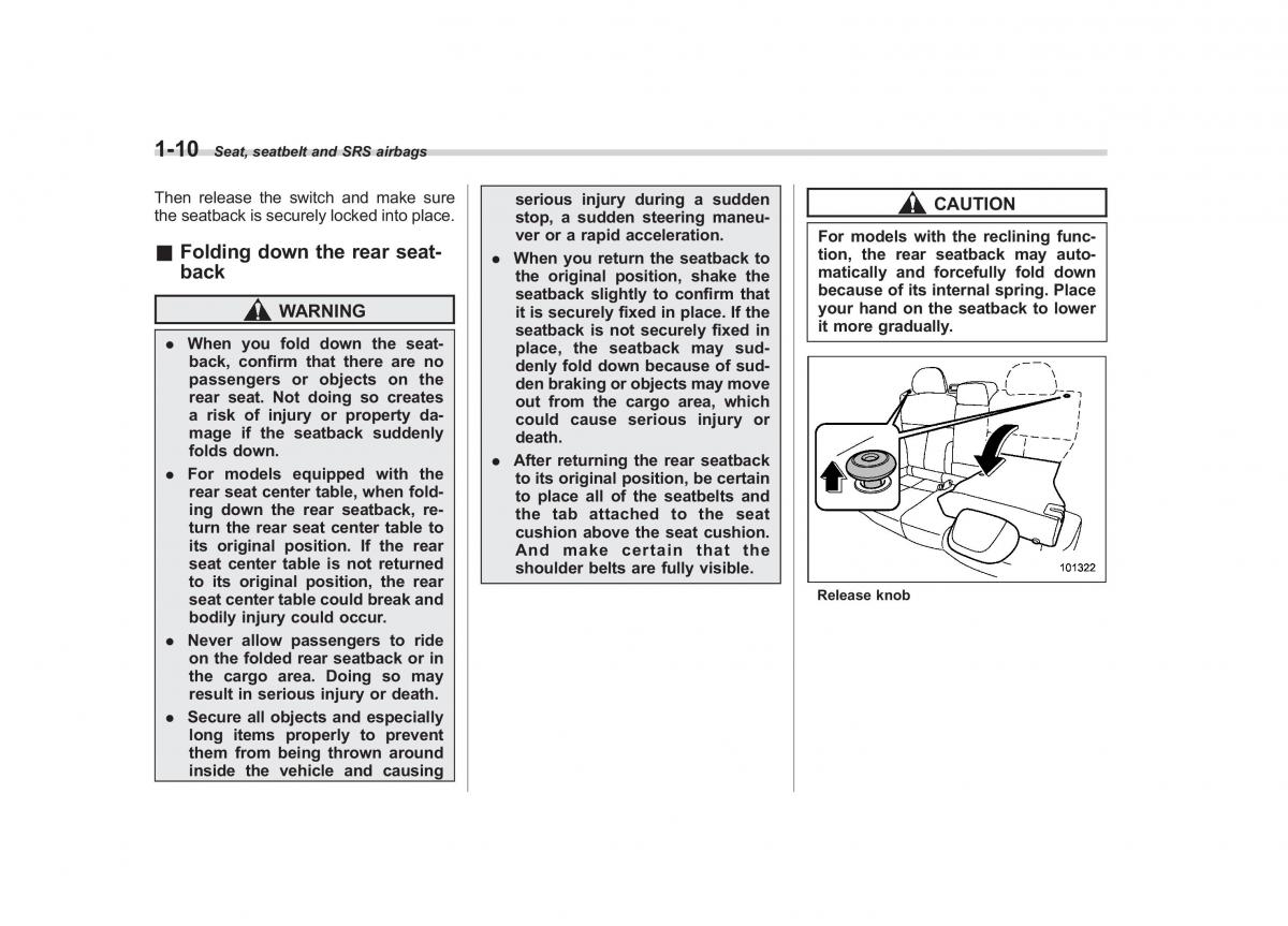 Subaru Forester III 3 owners manual / page 33