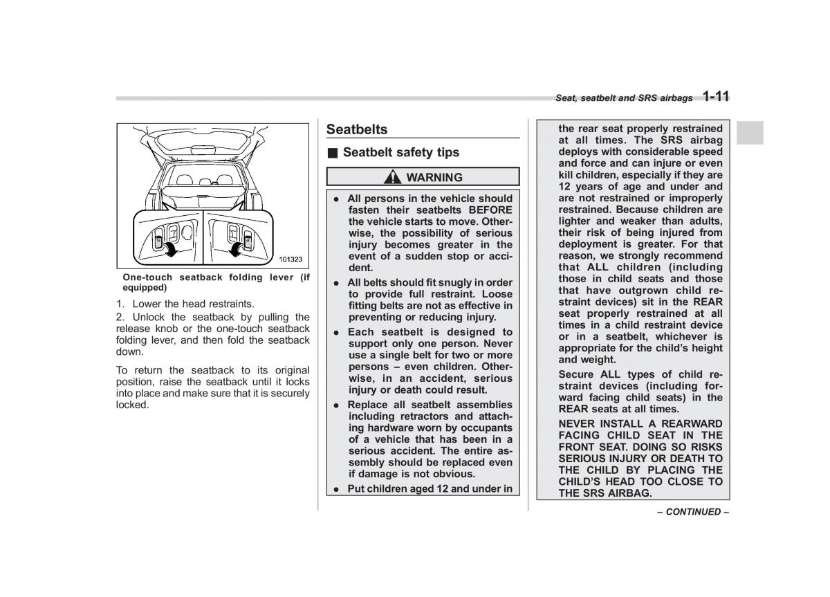 Subaru Forester III 3 owners manual / page 34