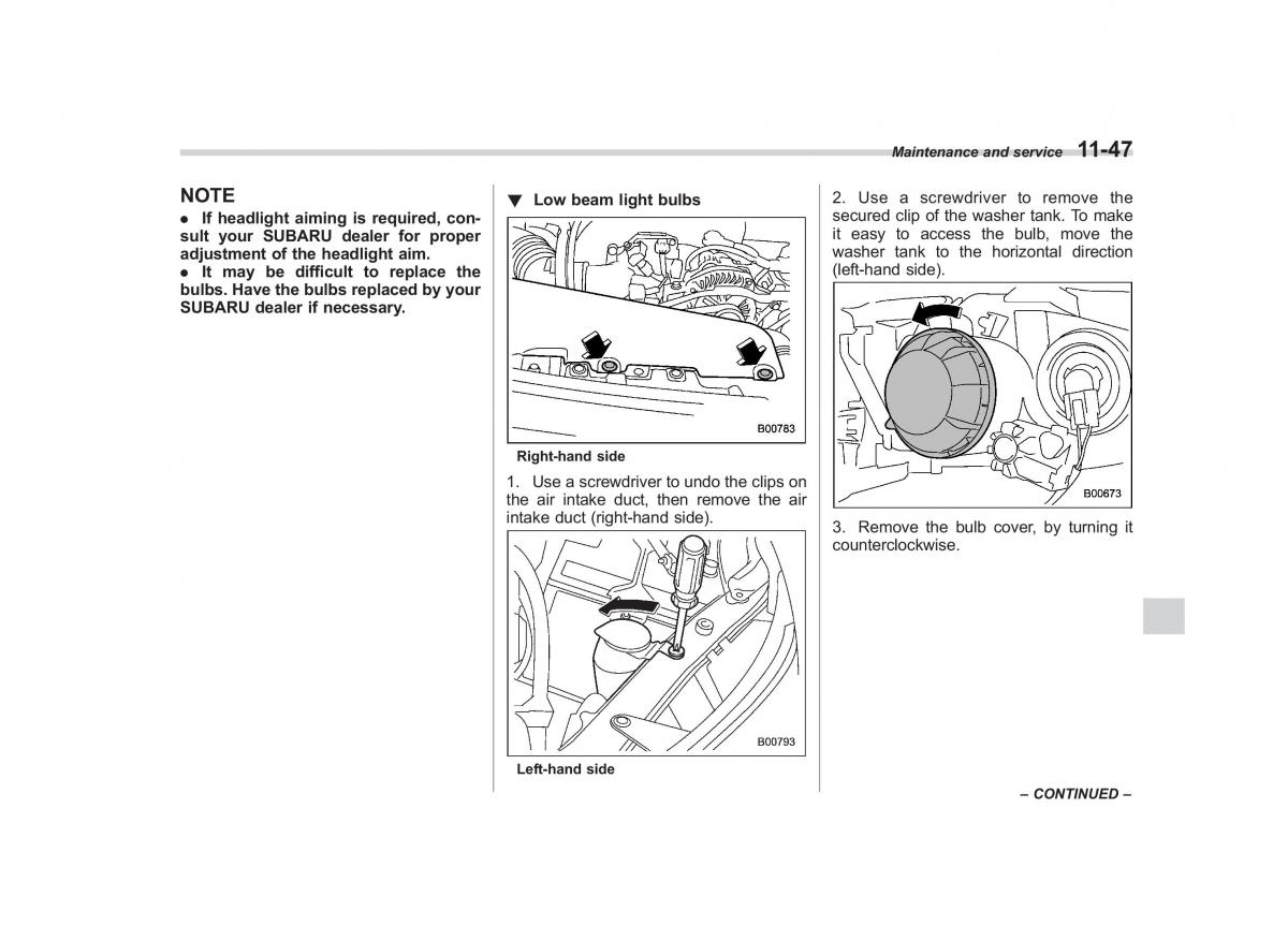 Subaru Forester III 3 owners manual / page 352