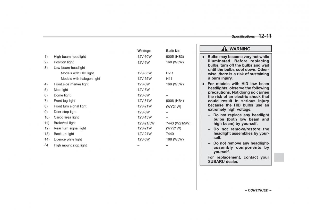 Subaru Forester III 3 owners manual / page 368