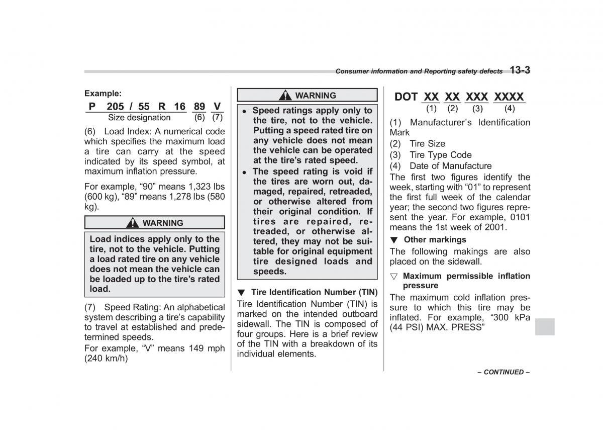 Subaru Forester III 3 owners manual / page 374