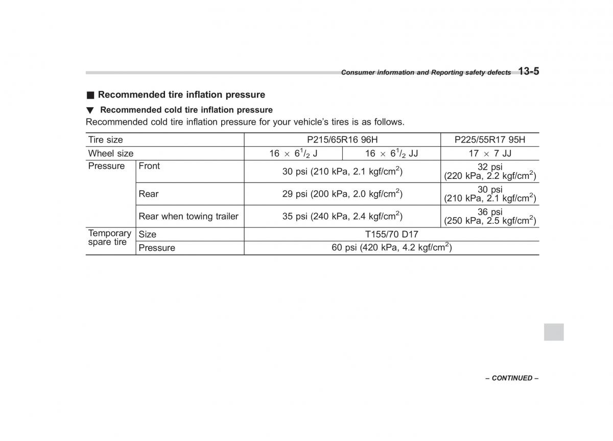 Subaru Forester III 3 owners manual / page 376