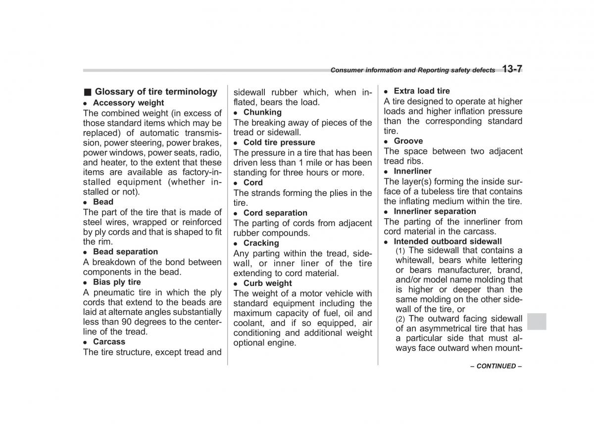 Subaru Forester III 3 owners manual / page 378