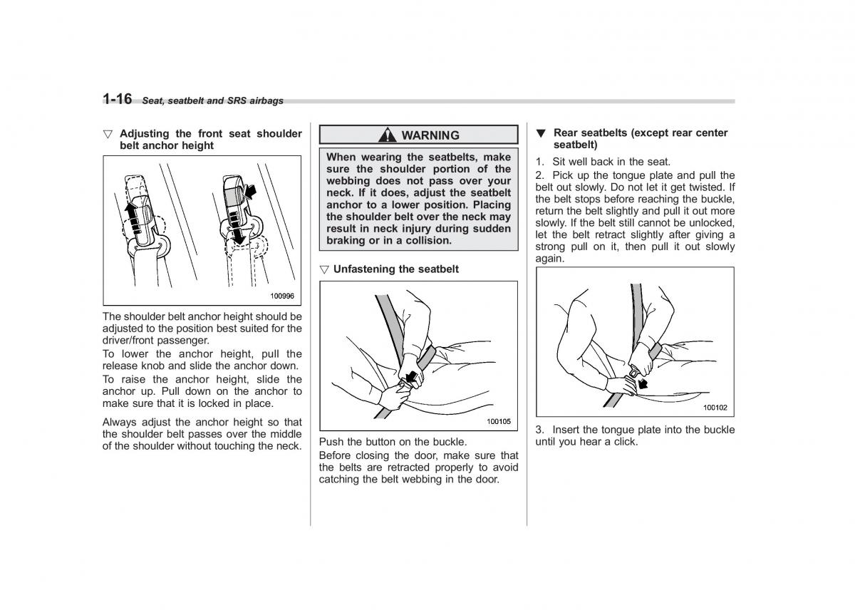 Subaru Forester III 3 owners manual / page 39