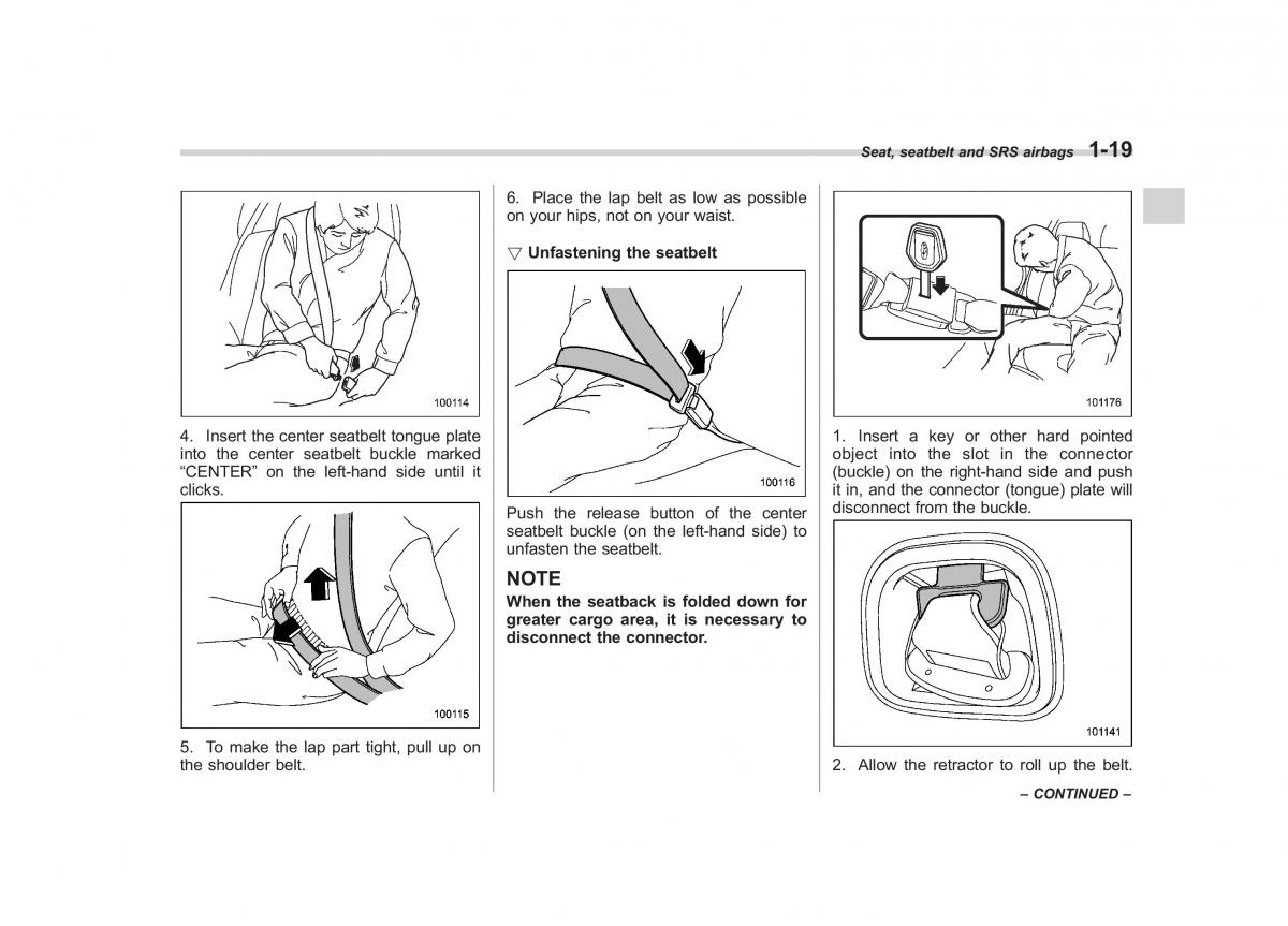 Subaru Forester III 3 owners manual / page 42