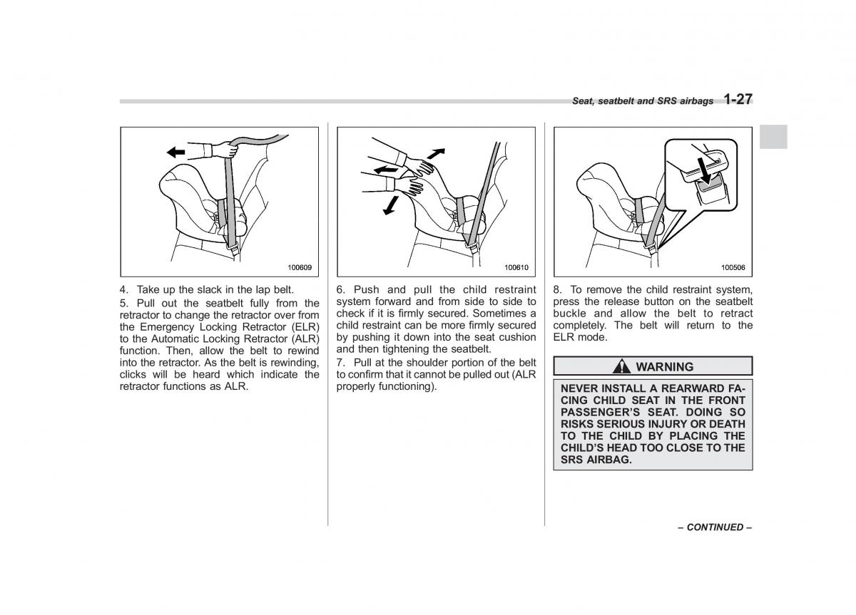 Subaru Forester III 3 owners manual / page 50