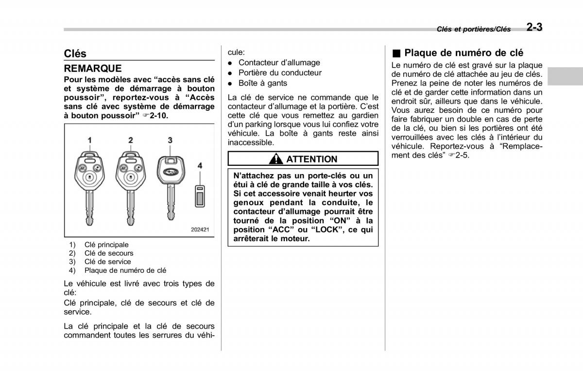 Subaru Forester IV 4 manuel du proprietaire / page 108