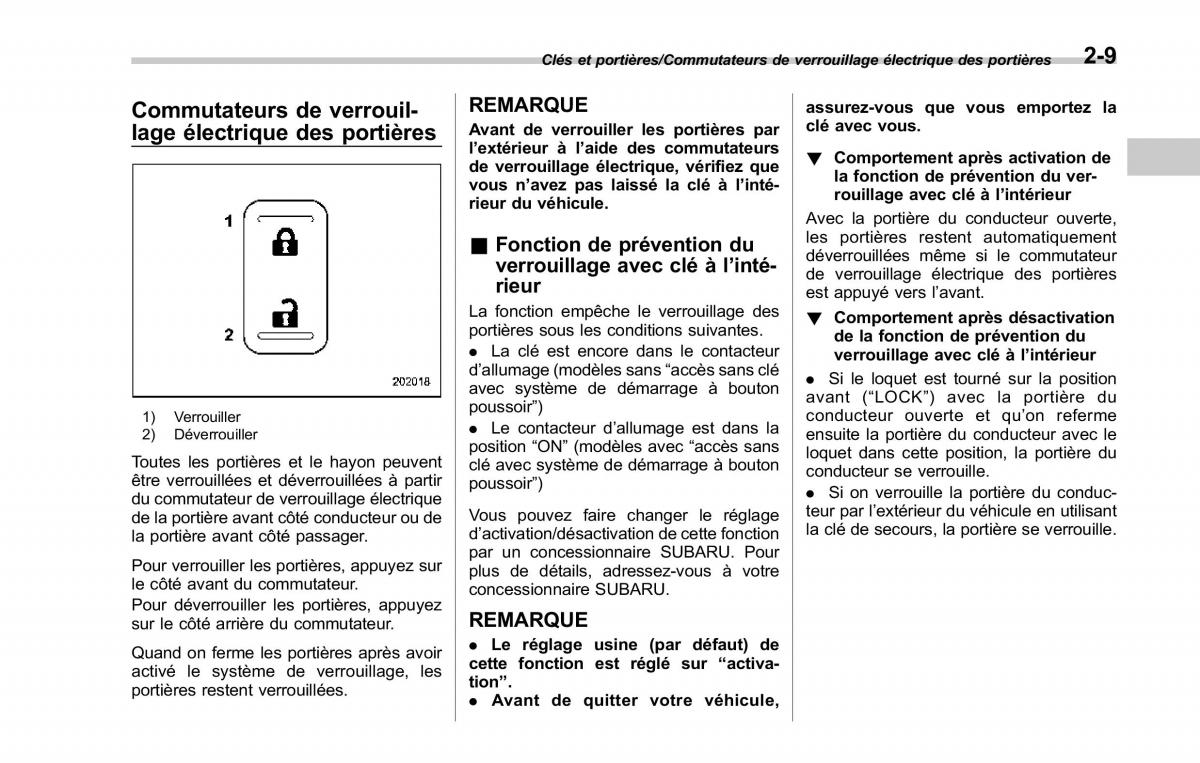 Subaru Forester IV 4 manuel du proprietaire / page 114