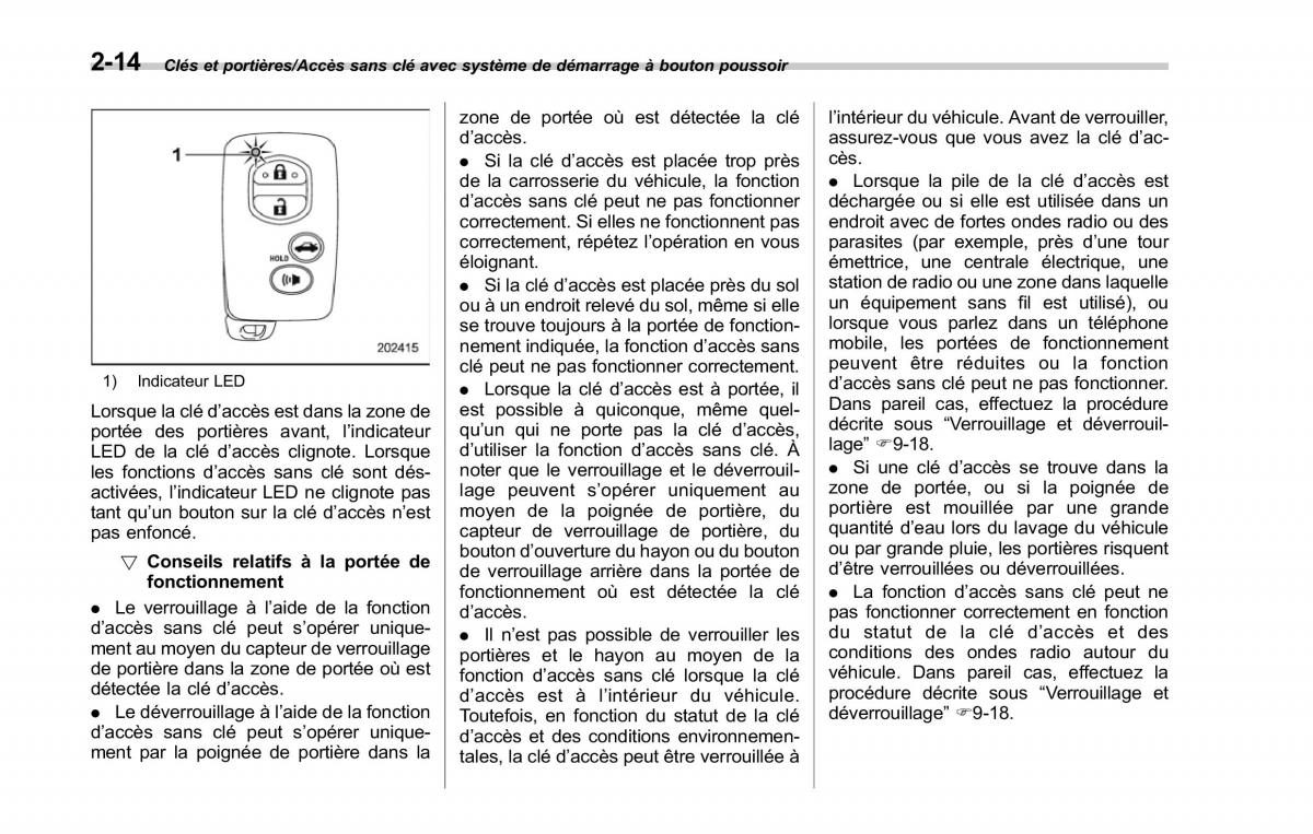 Subaru Forester IV 4 manuel du proprietaire / page 119