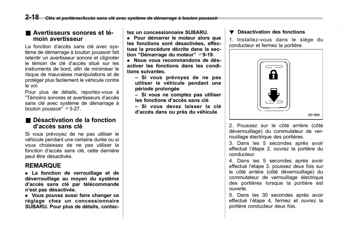 Subaru Forester IV 4 manuel du proprietaire / page 123