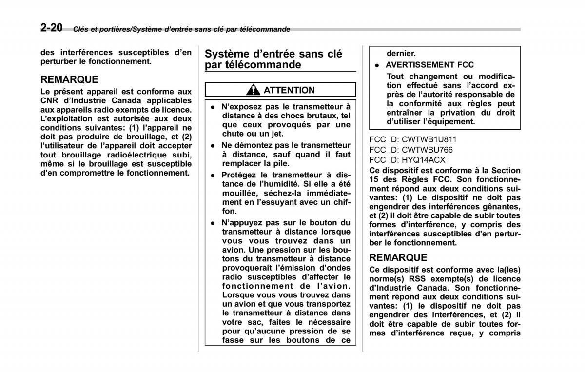 Subaru Forester IV 4 manuel du proprietaire / page 125