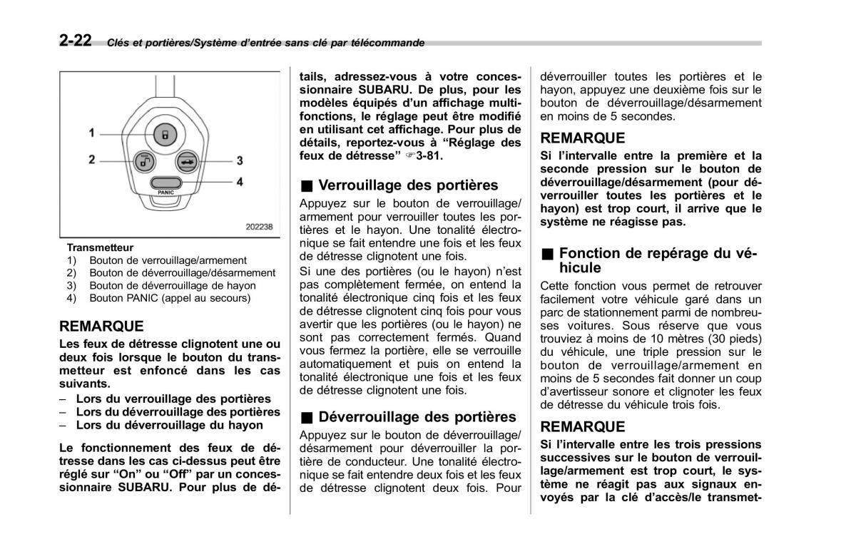 Subaru Forester IV 4 manuel du proprietaire / page 127