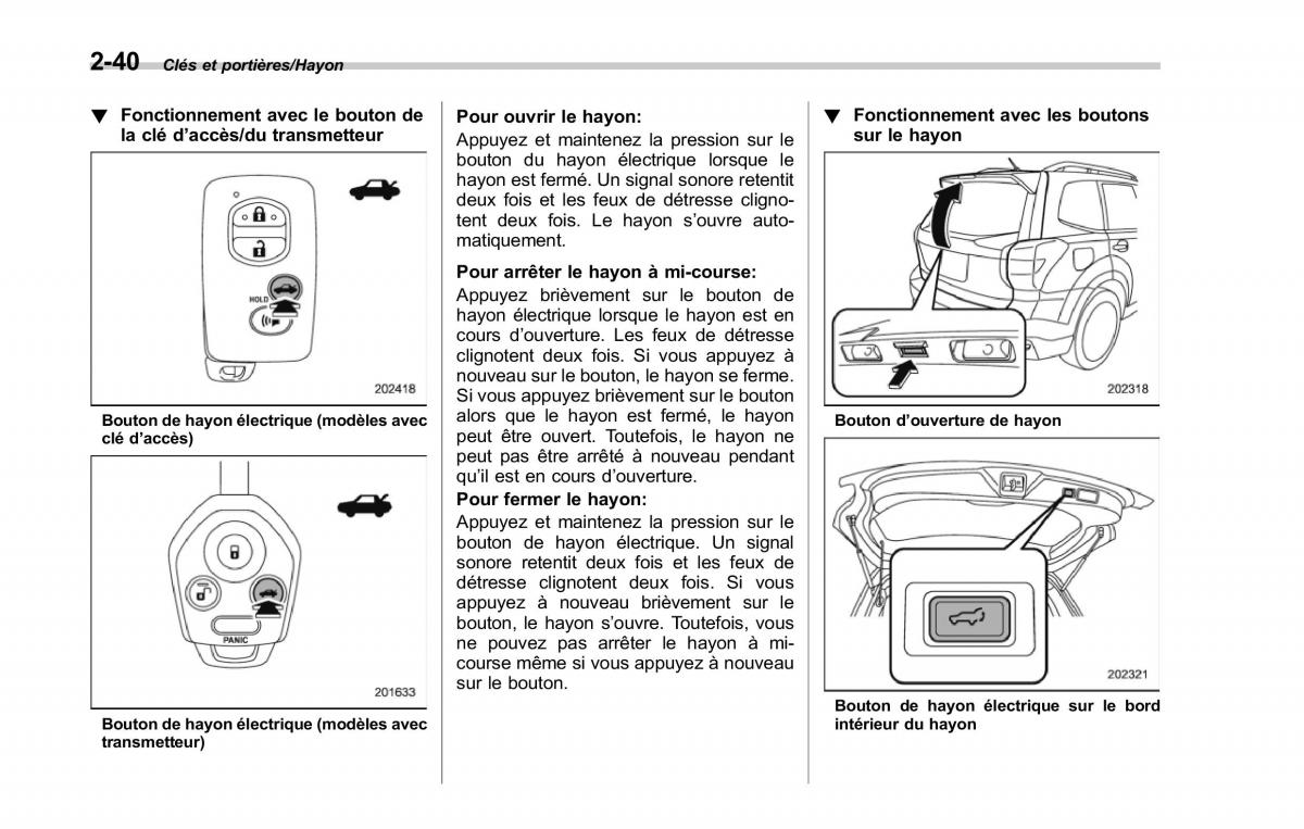 Subaru Forester IV 4 manuel du proprietaire / page 145