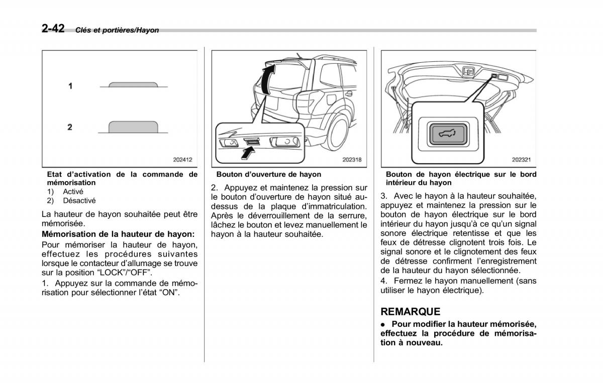 Subaru Forester IV 4 manuel du proprietaire / page 147