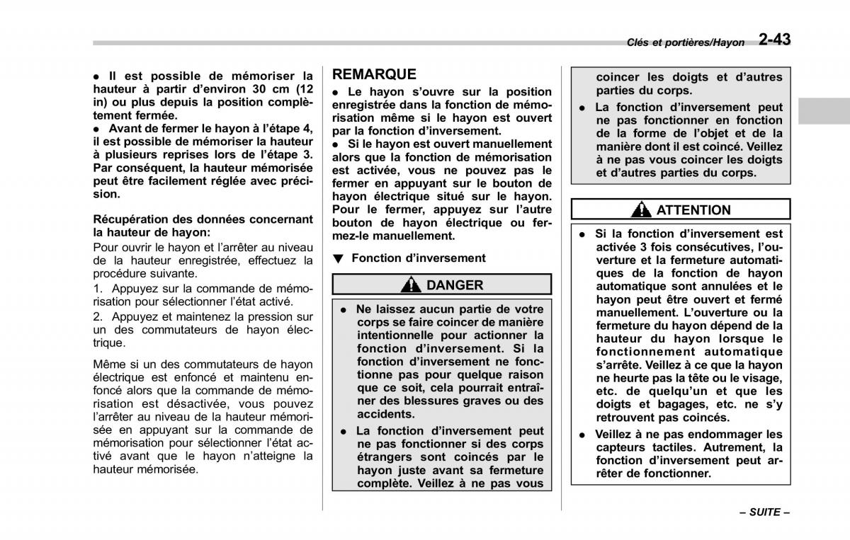 Subaru Forester IV 4 manuel du proprietaire / page 148