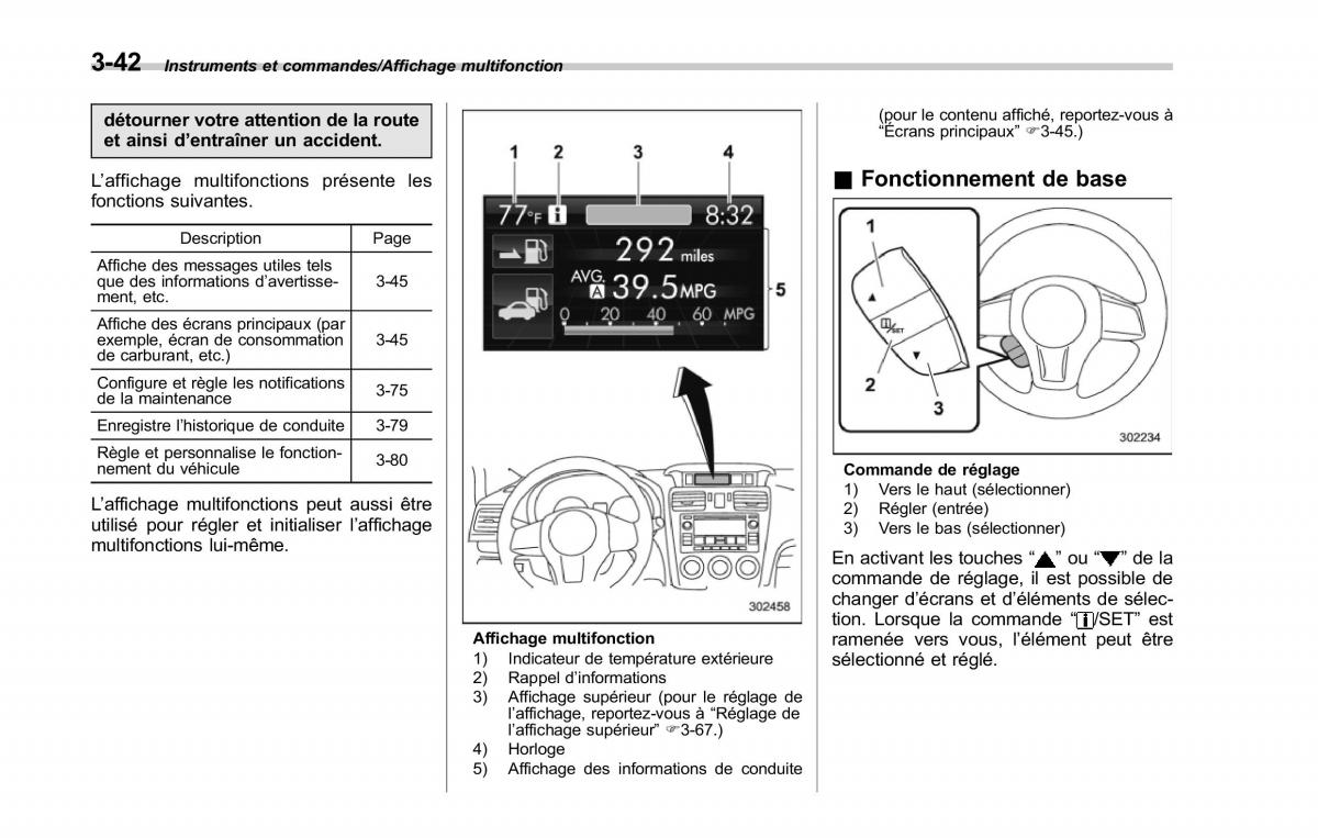 Subaru Forester IV 4 manuel du proprietaire / page 193