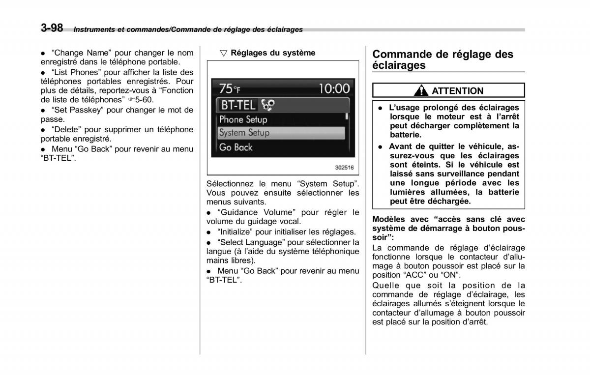 Subaru Forester IV 4 manuel du proprietaire / page 249