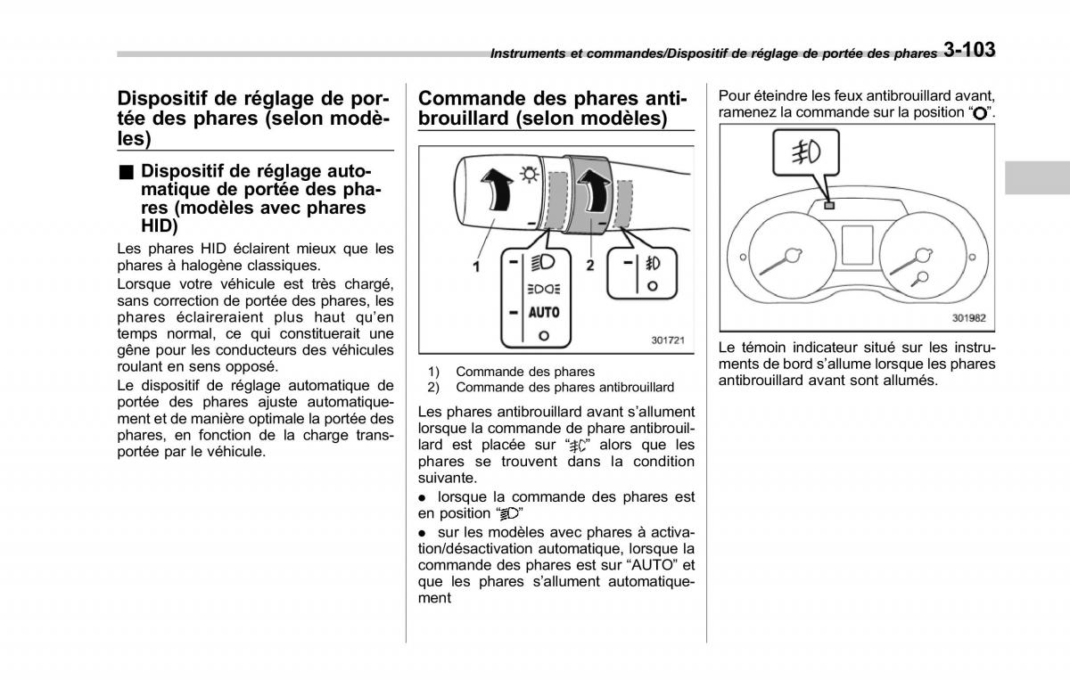 Subaru Forester IV 4 manuel du proprietaire / page 254