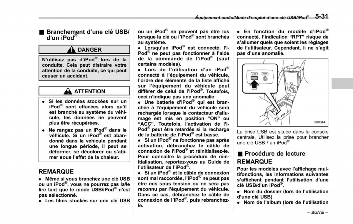 Subaru Forester IV 4 manuel du proprietaire / page 316