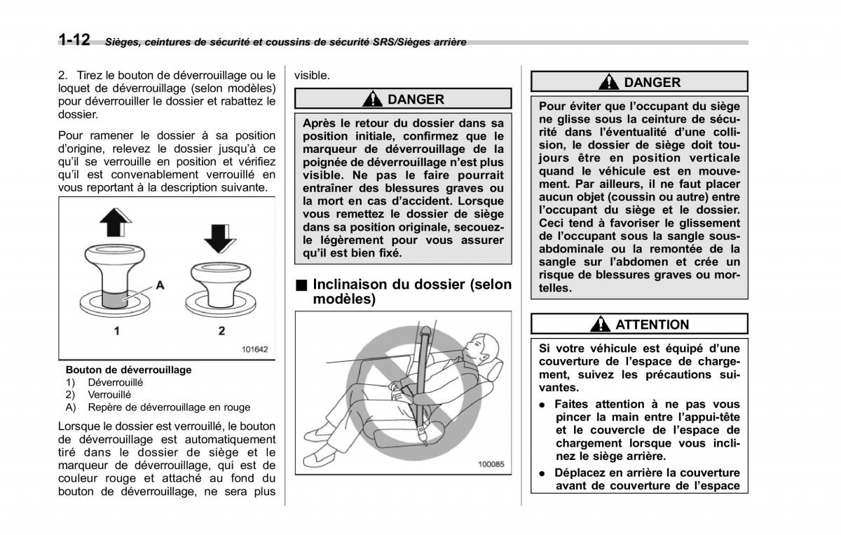 Subaru Forester IV 4 manuel du proprietaire / page 43