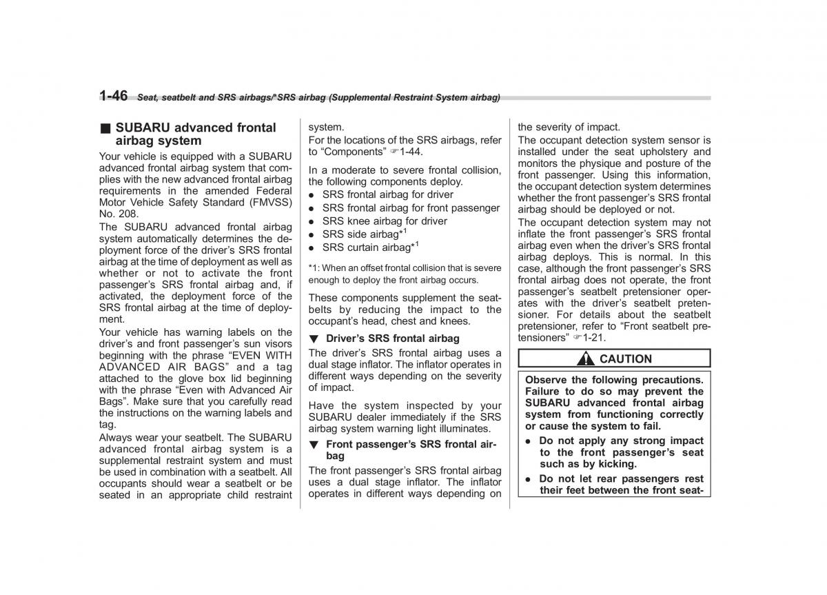 Subaru Forester IV 4 owners manual / page 73