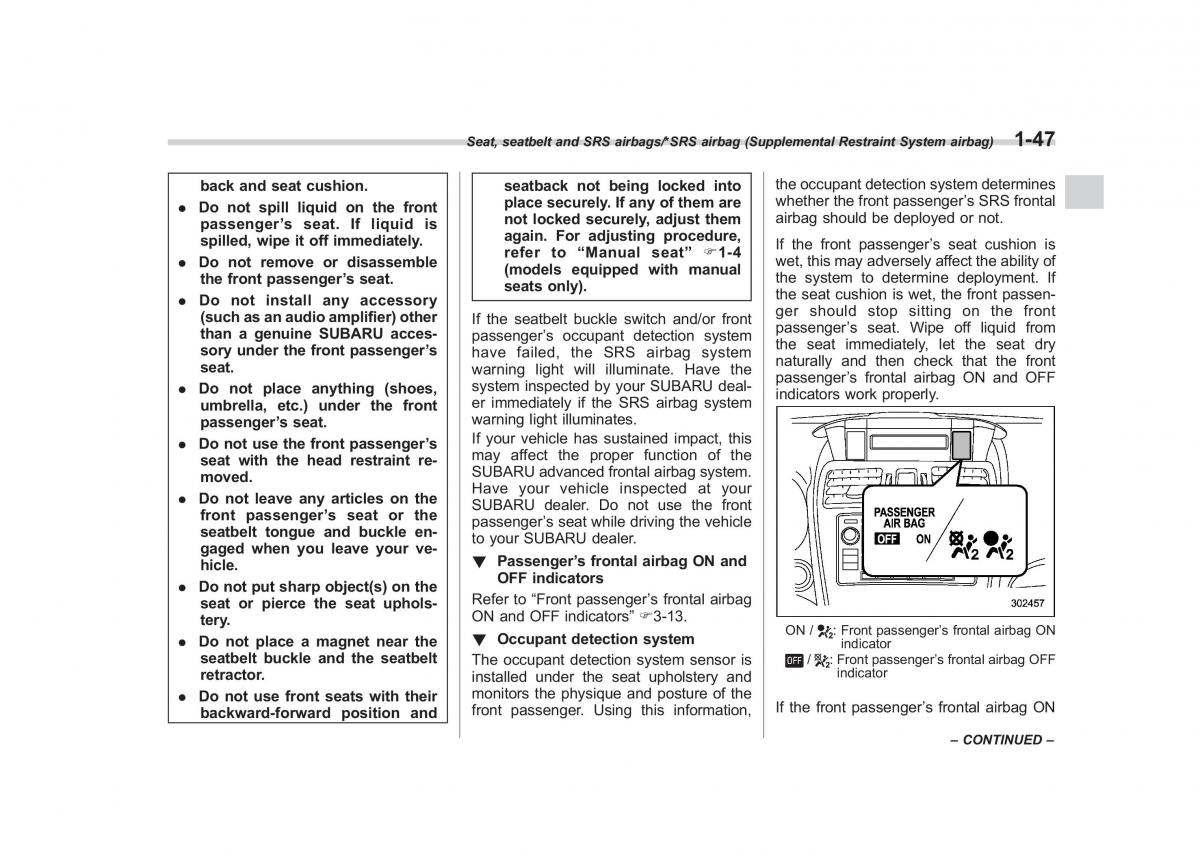 Subaru Forester IV 4 owners manual / page 74