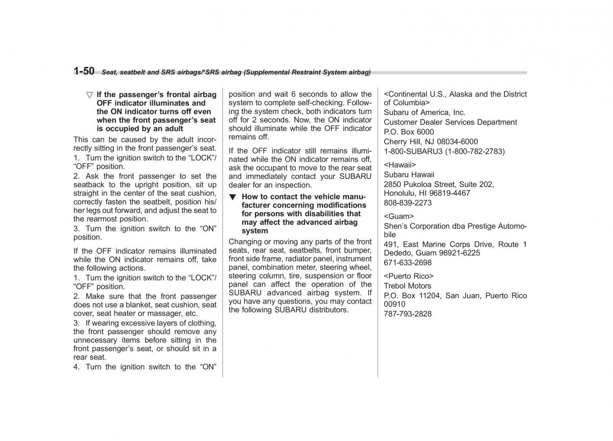 Subaru Forester IV 4 owners manual / page 77