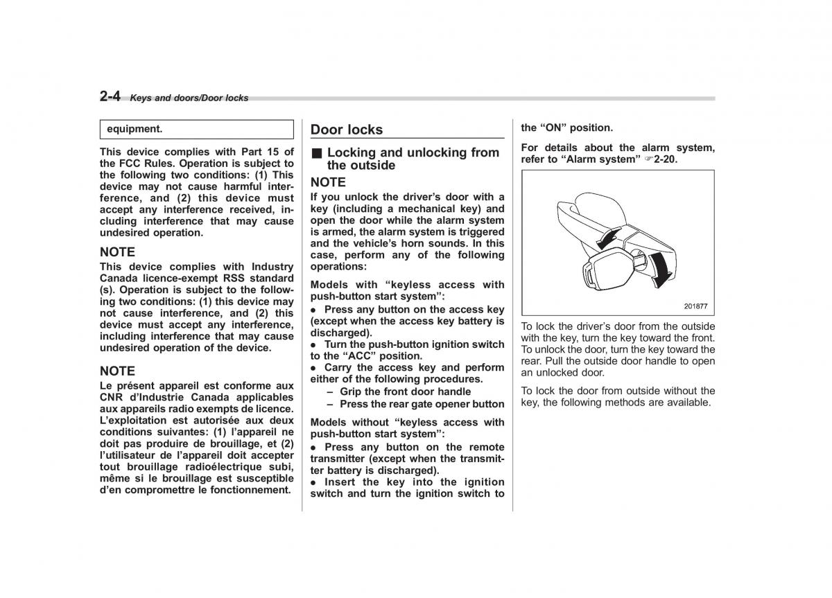 Subaru Forester IV 4 owners manual / page 99