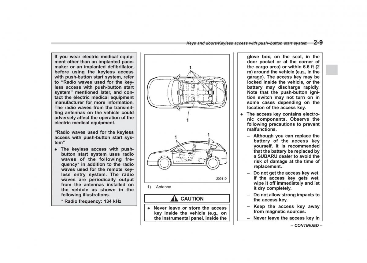 Subaru Forester IV 4 owners manual / page 104