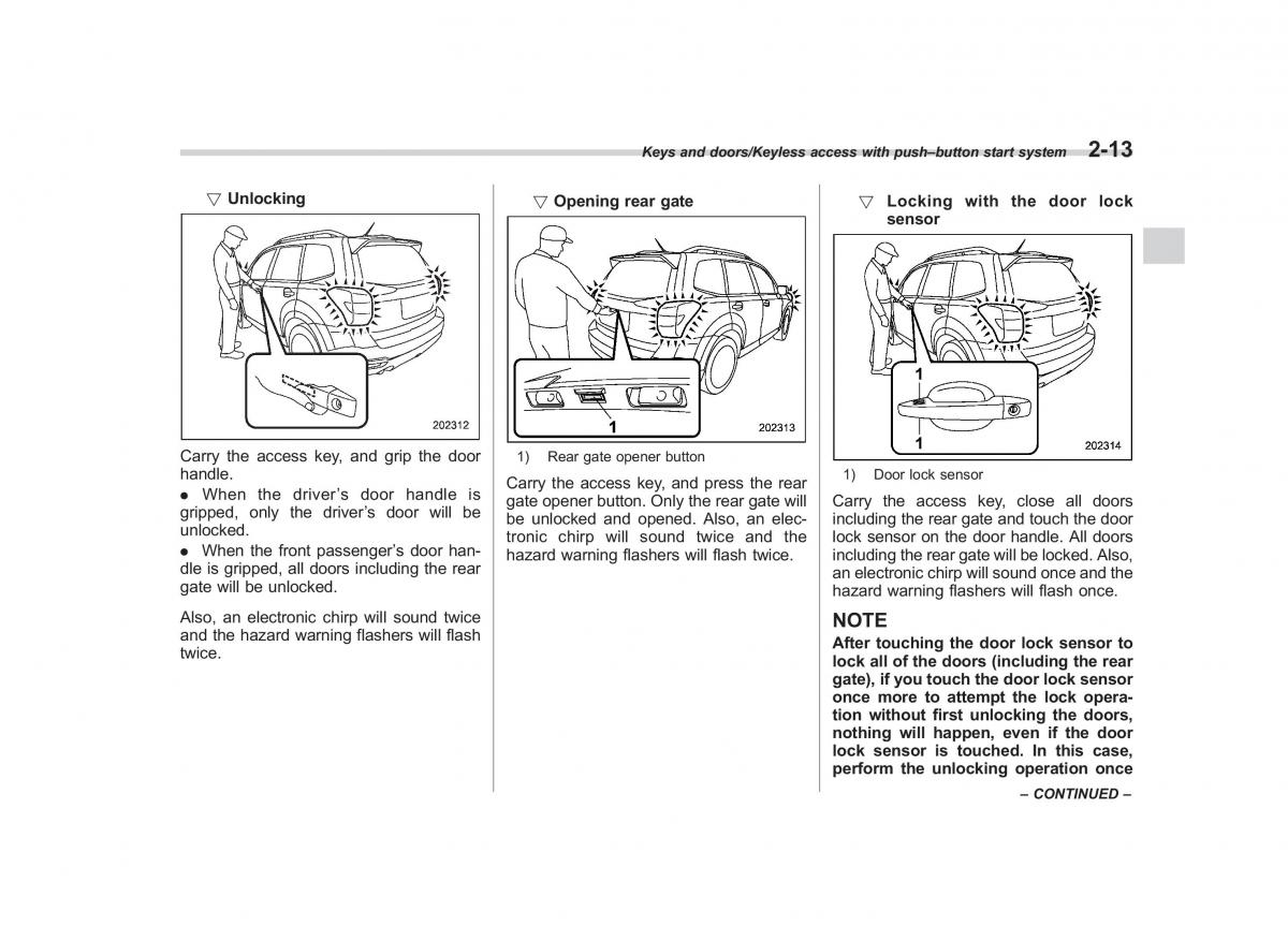 Subaru Forester IV 4 owners manual / page 108