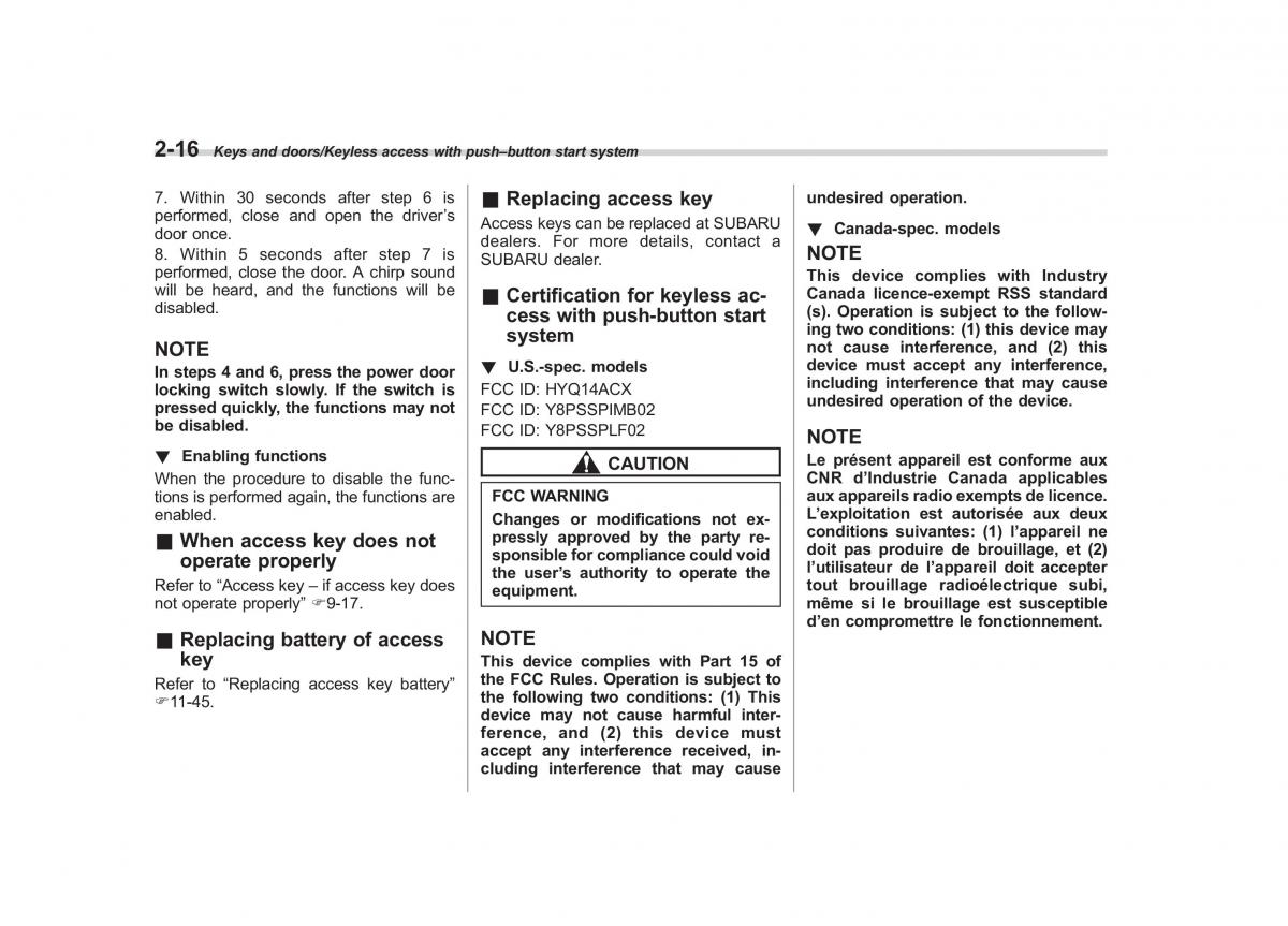 Subaru Forester IV 4 owners manual / page 111