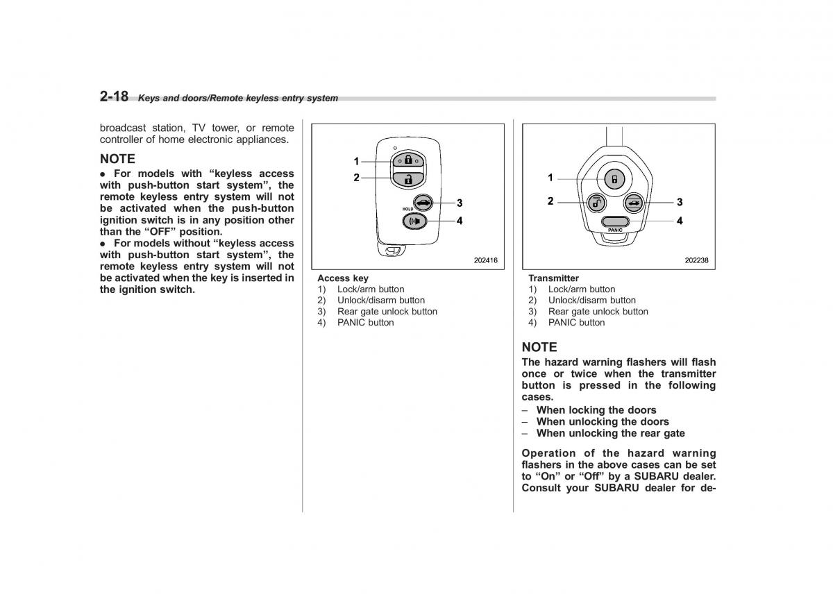 Subaru Forester IV 4 owners manual / page 113