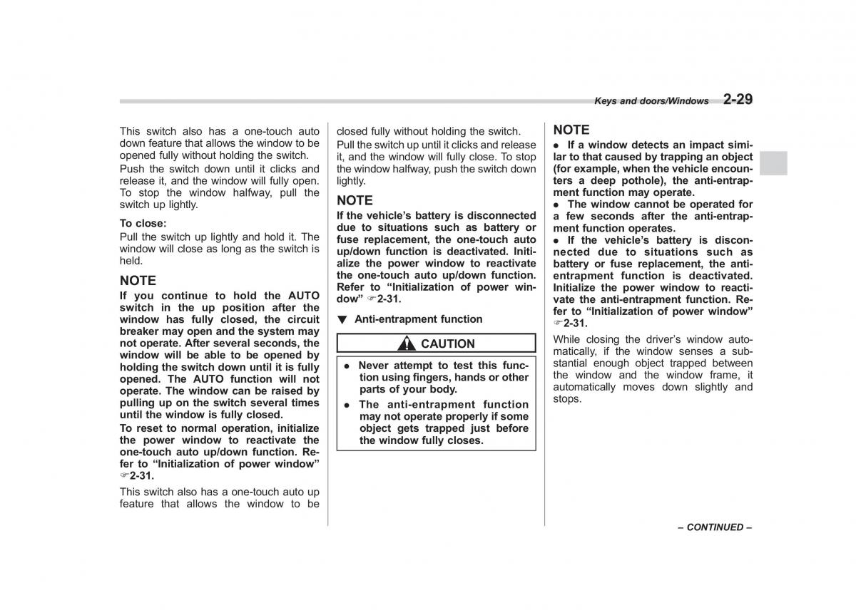 Subaru Forester IV 4 owners manual / page 124