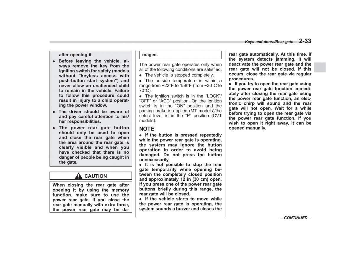 Subaru Forester IV 4 owners manual / page 128