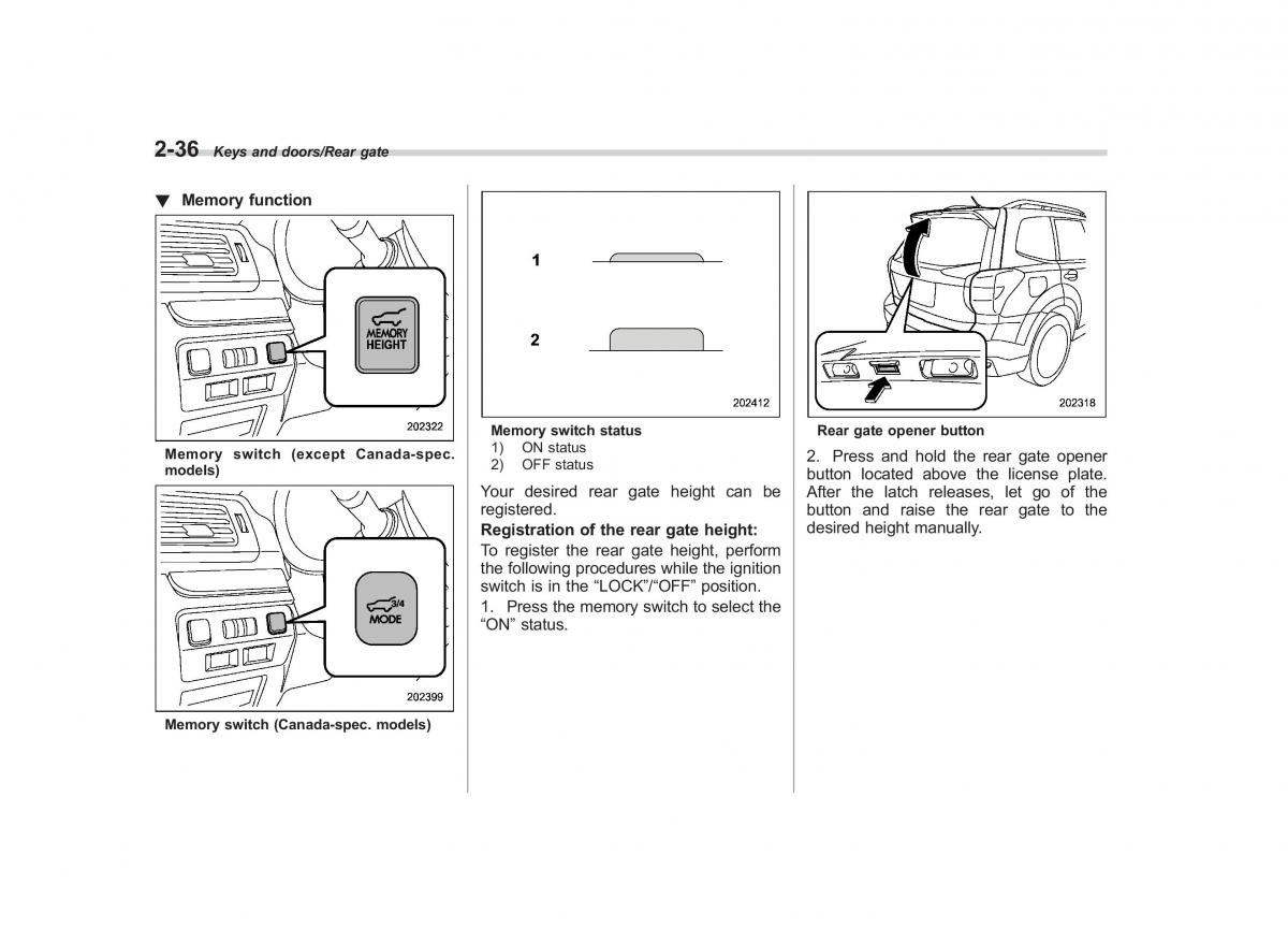 Subaru Forester IV 4 owners manual / page 131