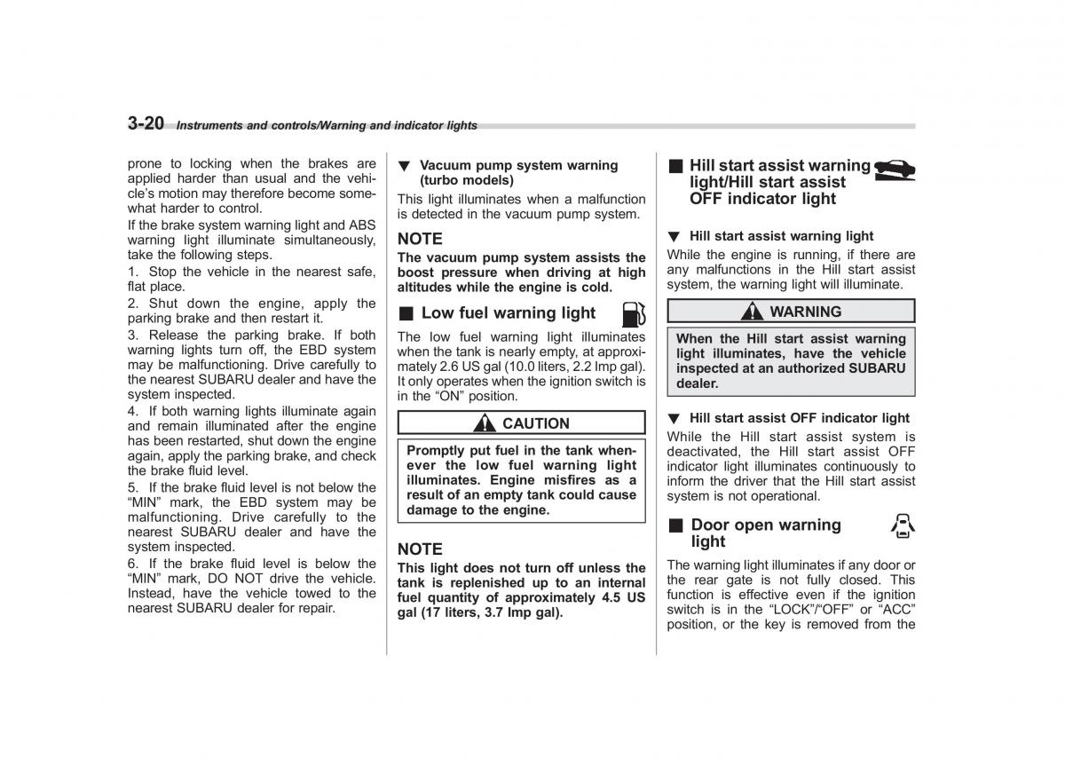 Subaru Forester IV 4 owners manual / page 155