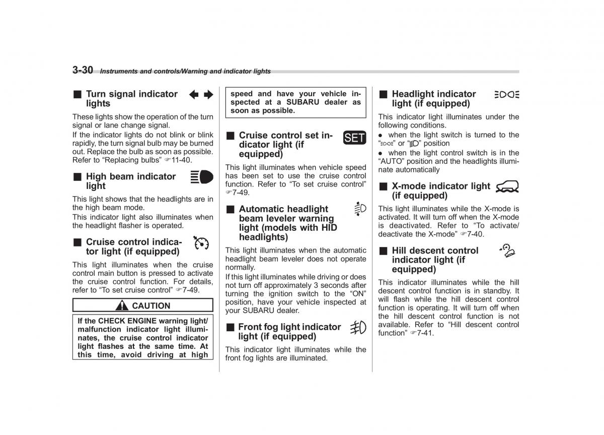 Subaru Forester IV 4 owners manual / page 165