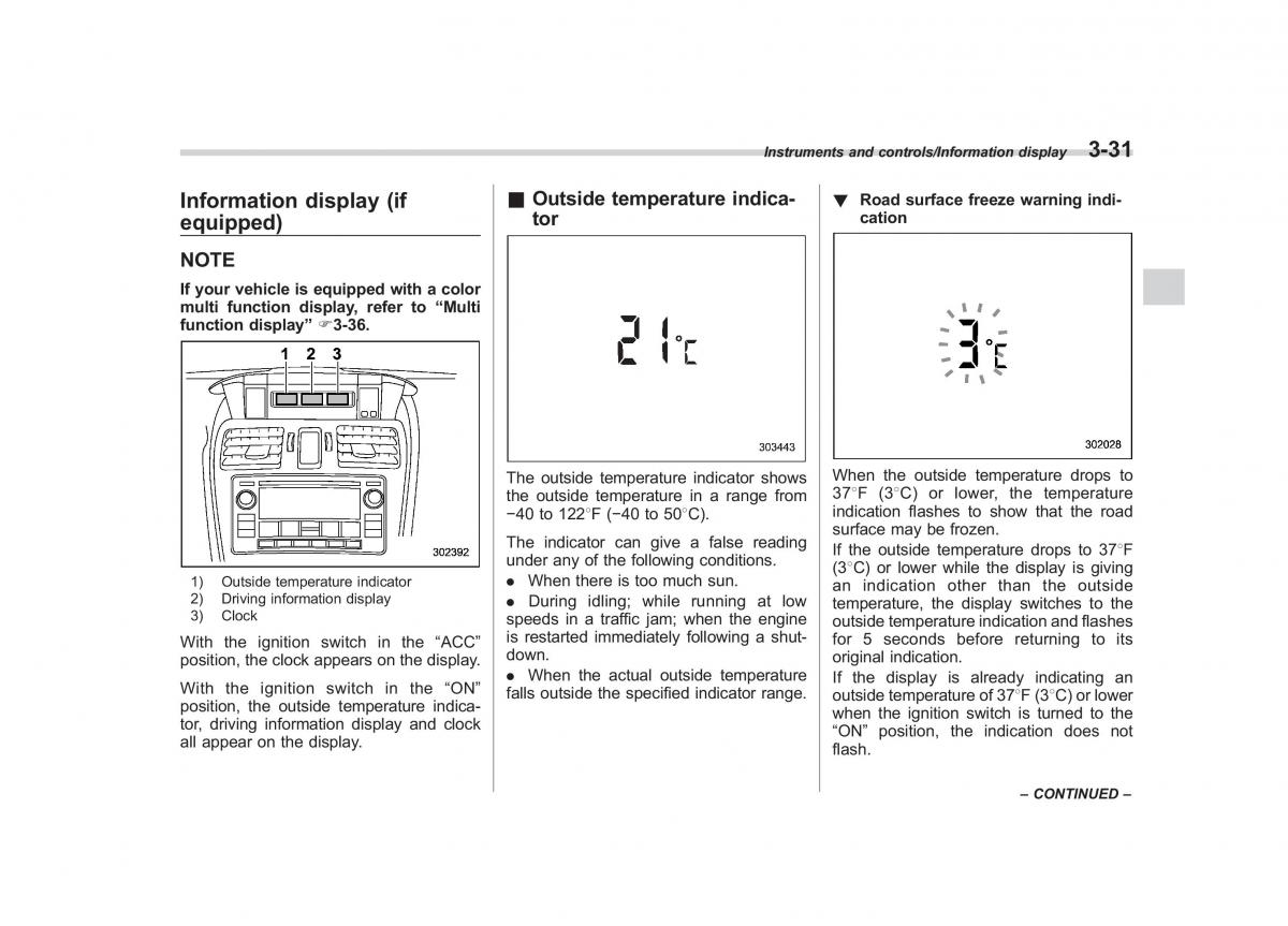 Subaru Forester IV 4 owners manual / page 166