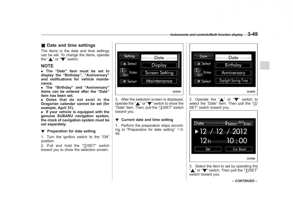 Subaru Forester IV 4 owners manual / page 184