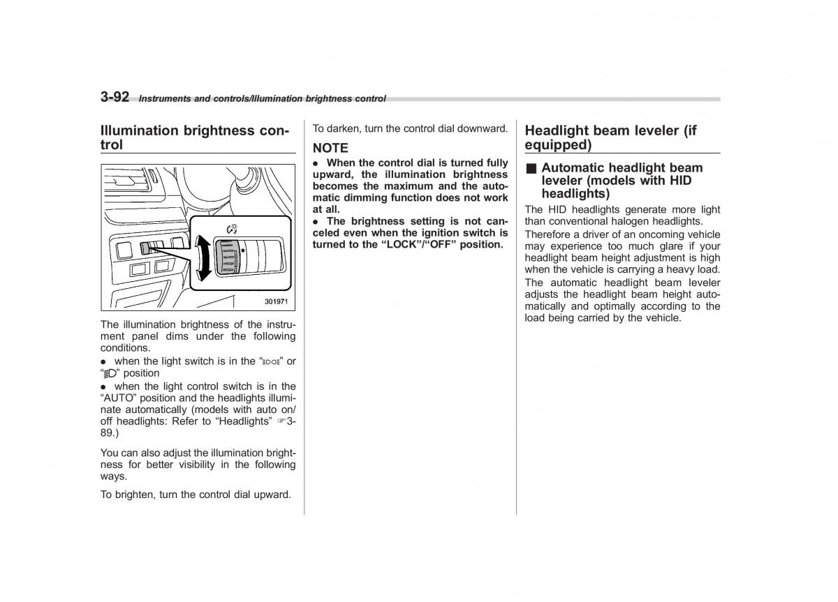 Subaru Forester IV 4 owners manual / page 227