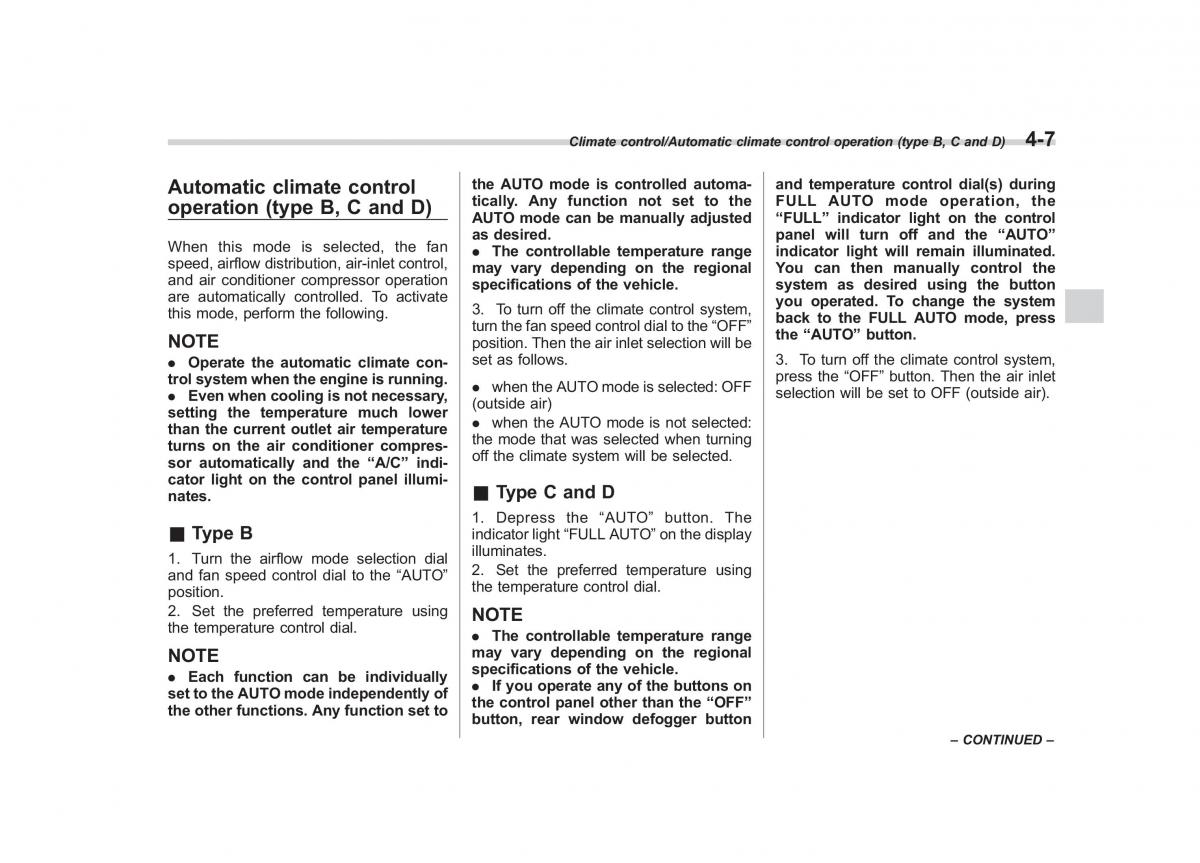 Subaru Forester IV 4 owners manual / page 250