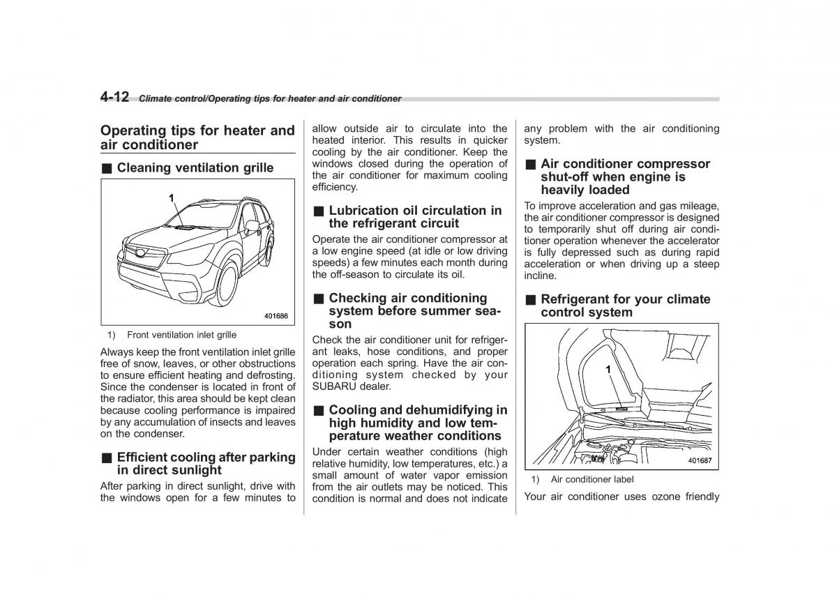 Subaru Forester IV 4 owners manual / page 255