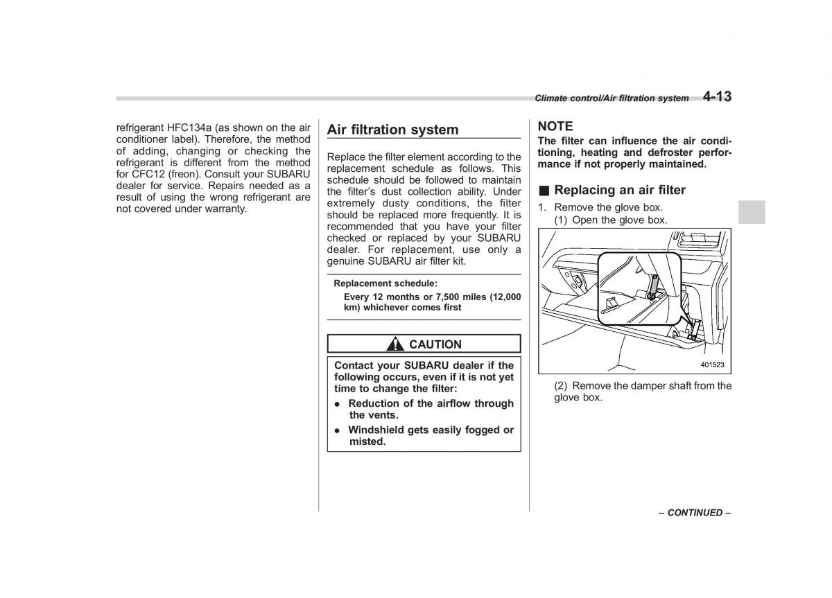 Subaru Forester IV 4 owners manual / page 256