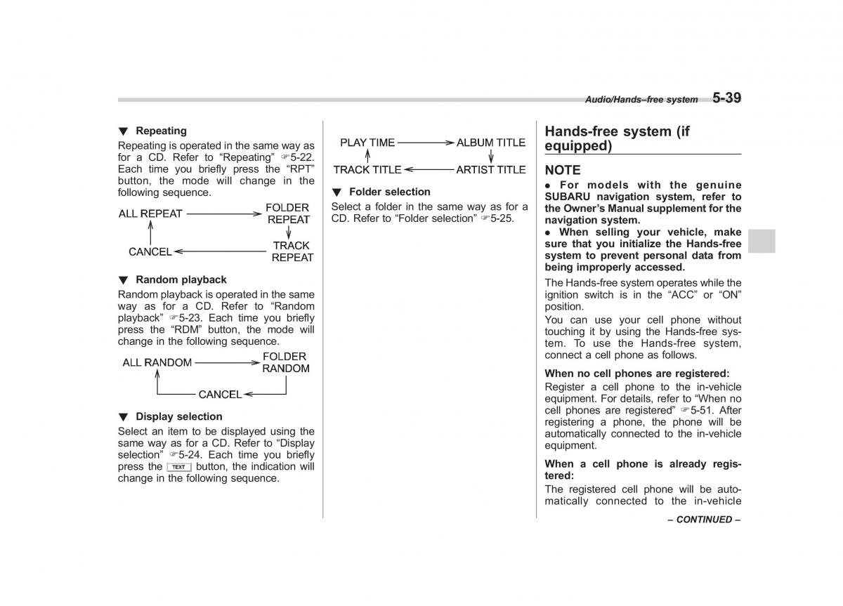 Subaru Forester IV 4 owners manual / page 296