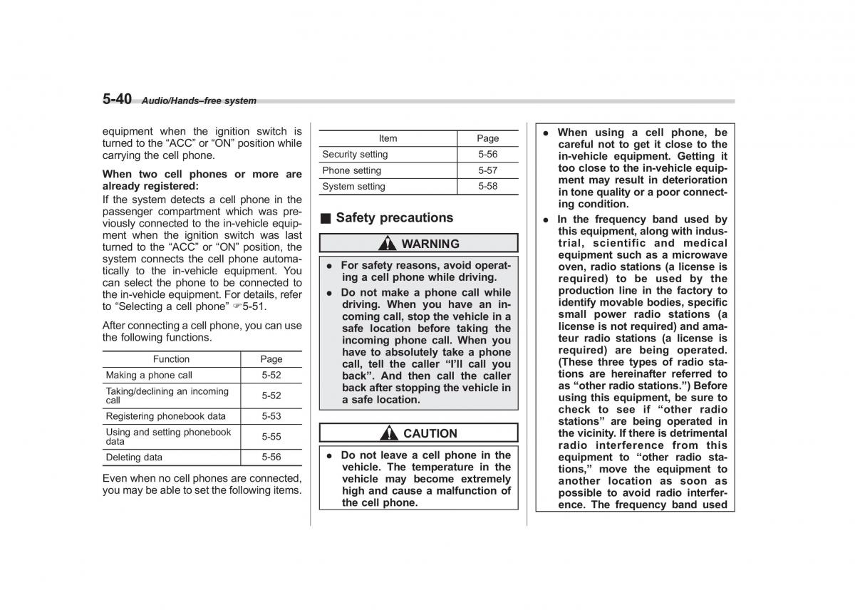 Subaru Forester IV 4 owners manual / page 297