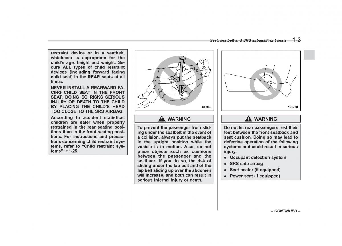 Subaru Forester IV 4 owners manual / page 30