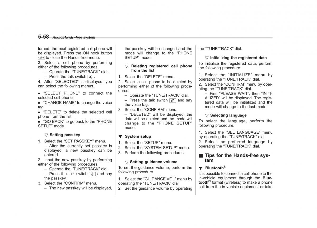 Subaru Forester IV 4 owners manual / page 315