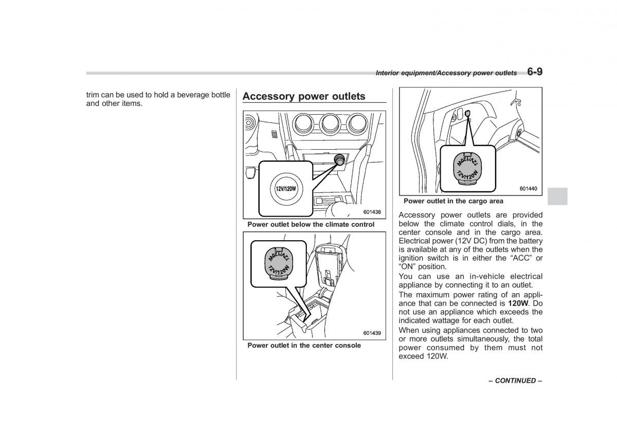 Subaru Forester IV 4 owners manual / page 328